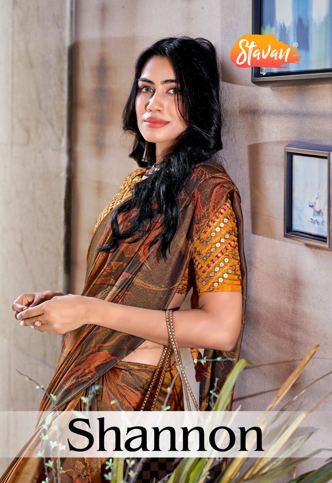 Shannon By Stavan Velvet Saree Catalog