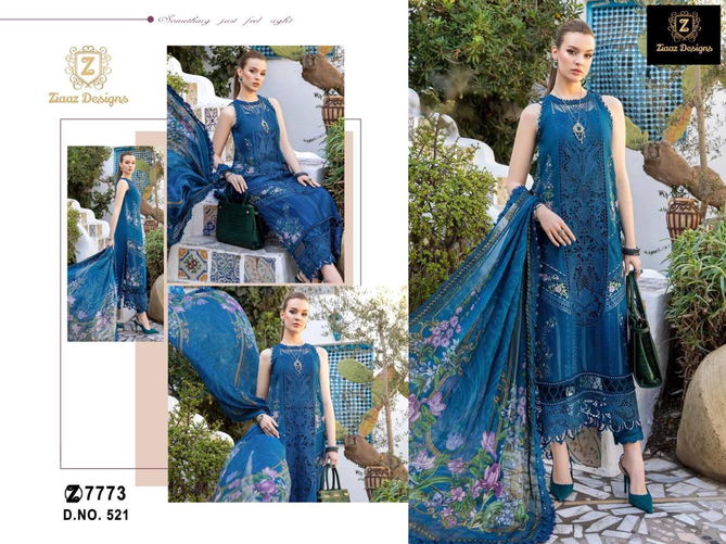 520 And 521 By Ziaaz Designs Rayon Cotton Embroidered Pakistani Suits Wholesale Online