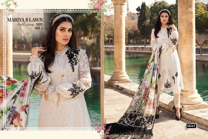 Shree Mariya B Lawn Collection 2021 Vol 2 Latest Fancy Festive Wear Pure Lawn Worked Pakistani Salwar Suits Collection
