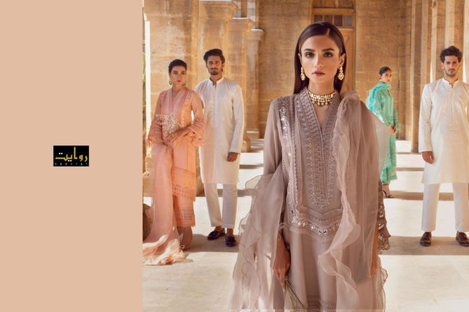 Rawat Elaf Luxury Lawn 2021 Latest Fancy Festive Wear Pure Jam Cotton Designer Exclusive Pakistani Salwar Suits Collection