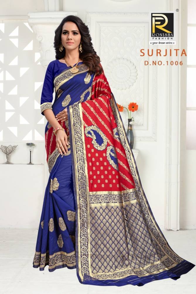 Ronisha Surjita Premium Silk Festive Wear Latest Saree Collection
