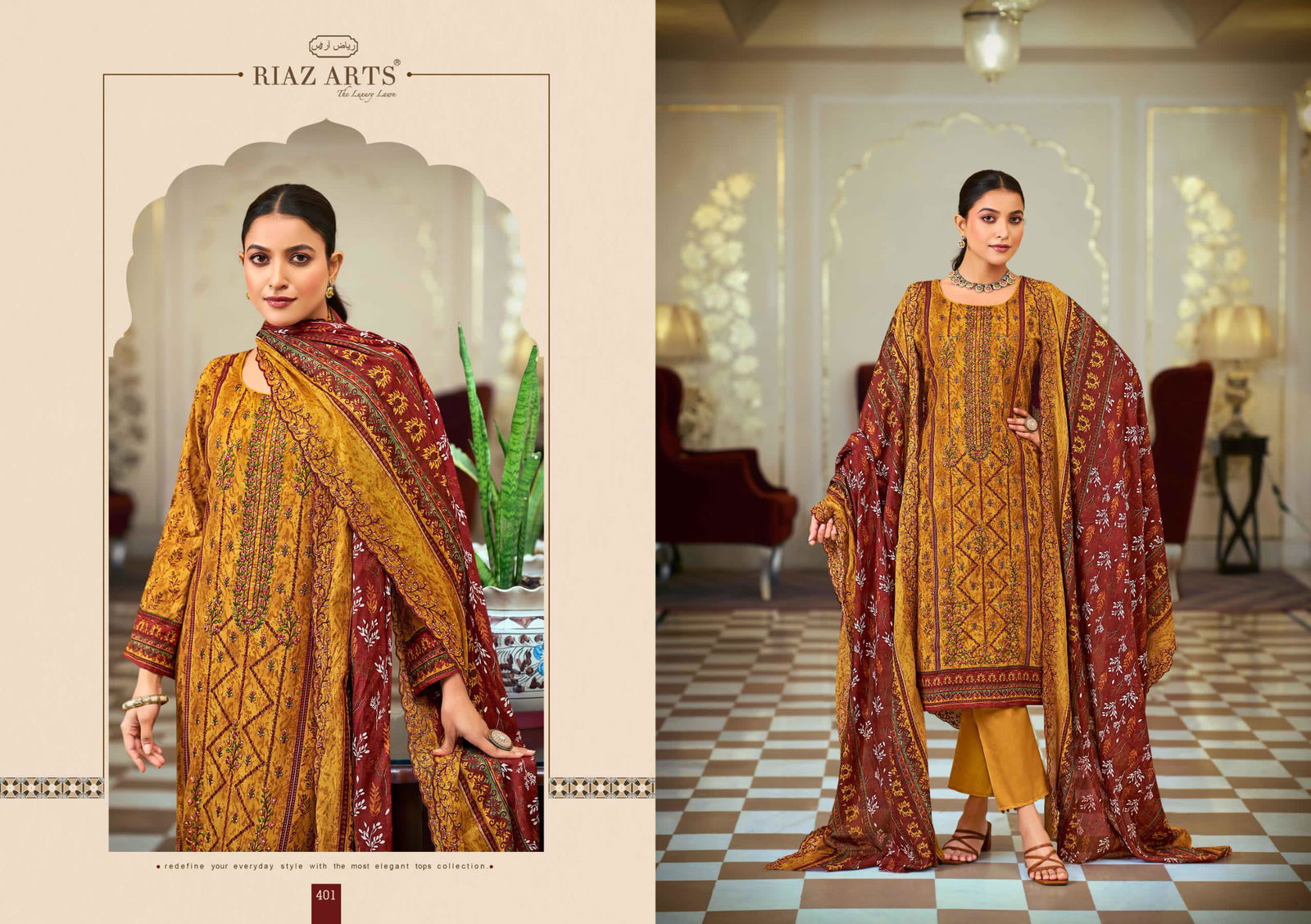 Bin Saeed Vol 4 By Riaz Arts Lawn Digital Printed Dress Material Wholesale Price