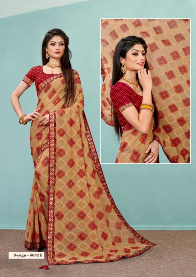 Humble Latest Fancy Designer Georgette Casual Wear Heavy Printed Saree Collection
