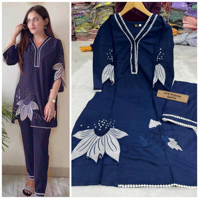 7 Star By Tdg Rayon Cotton Embroidery Top With Bottom Wholesale Online