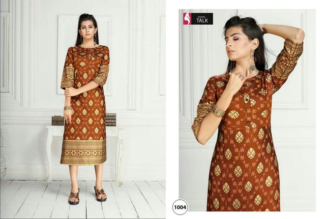 Ft Swiss Latest Fancy Casual Wear Heavy Rayon Printed Designer Kurtis Collection
