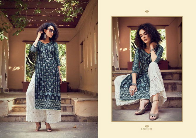 MAISHA PIRANA Latest Fancy Casual Wear Designer Rayon Digital Print And handwork Palazzo Readymade Collection