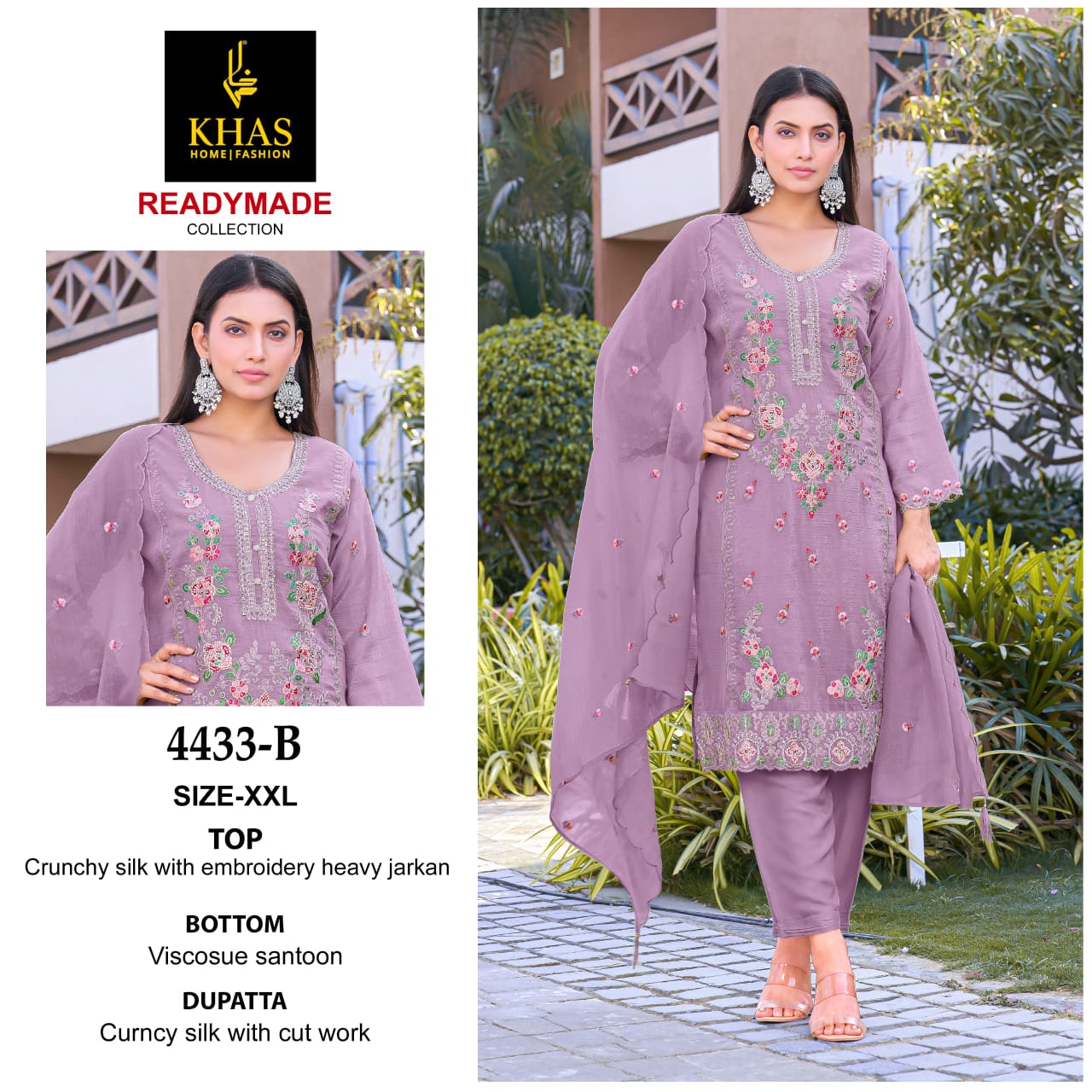 Khas 4433 Embroidered Ready Made Pakistani Suits Collection