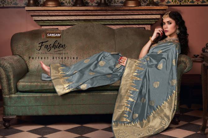 Sangam Padmakshi Latest Heavy fancy Festive Wear Banarsi Silk Sarees Collection
