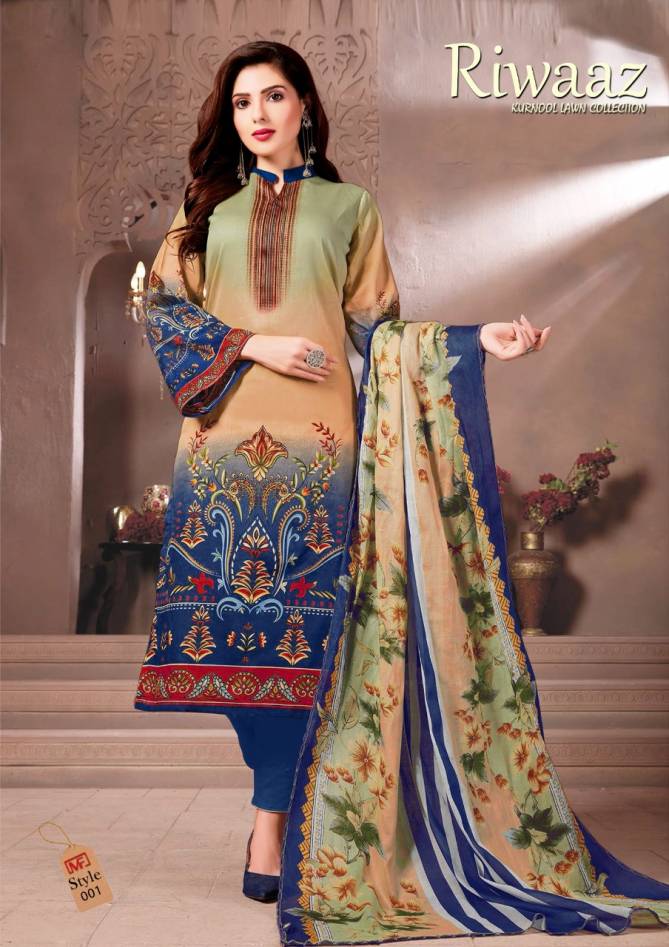 Madhav Fashion Riwaaz 2 Casual Wear Lawn Karachi Cotton Dress Material

