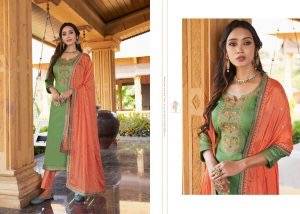 Triple Aaa Kundan Latest fancy Casual Wear Designer Exclusive Pure jam Silk Dress Material Collection
