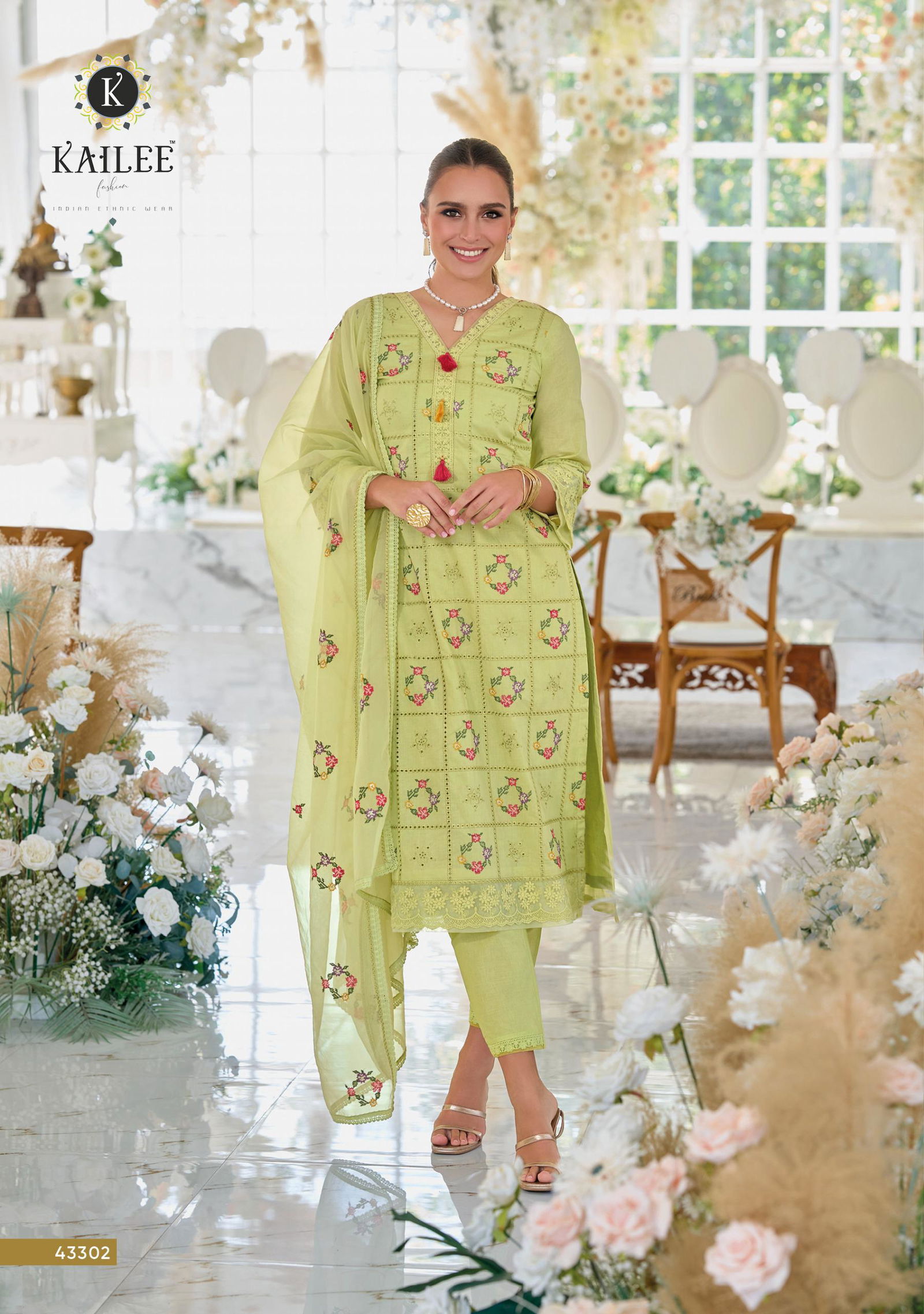 Masuqe By Kailee Pure Cotton Kurti With Bottom Dupatta Wholesale In India