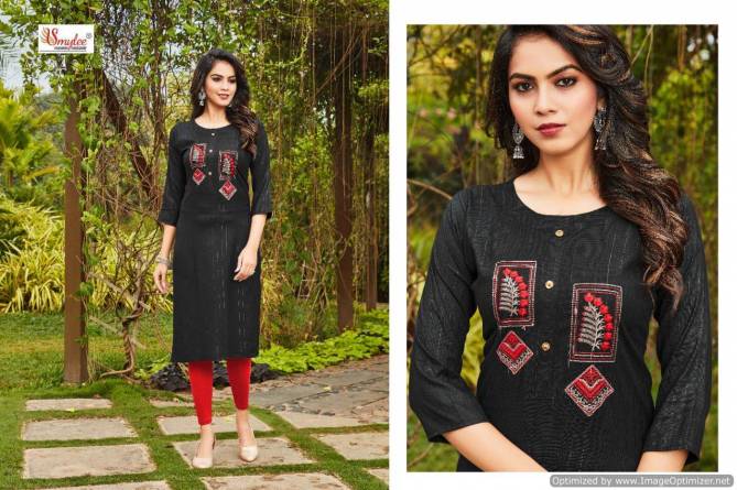 Smylee Apsara 3 Ethnic Wear Rayon Embroidery Designer Latest Kurti Collection