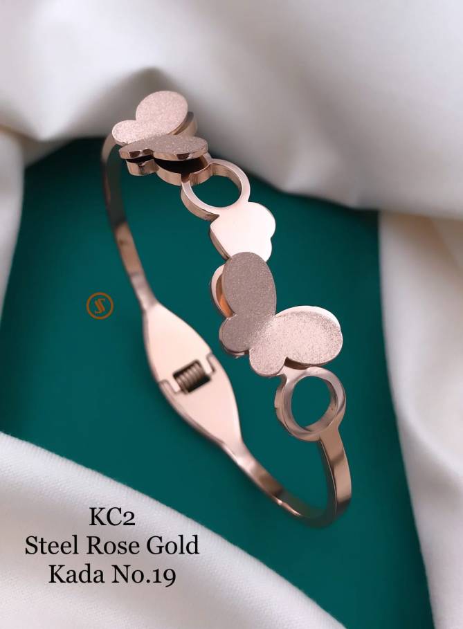 Kc Steel Rose Gold Kada Accessories Catalog