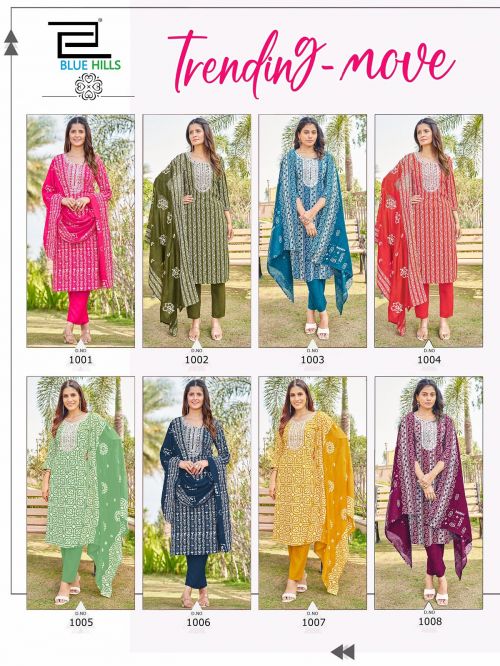 Blue Hills Trending Moves Printed Suits Catalog