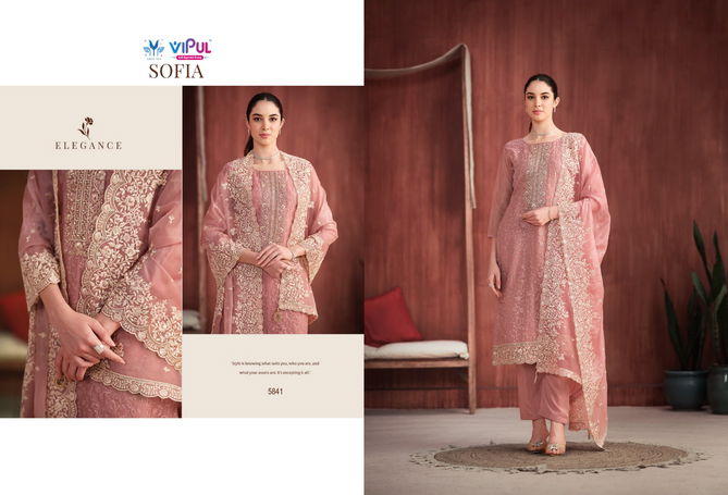 Sofia By Vipul Embroidered Organza Salwar Kameez Wholesale Market In Surat Wit Price