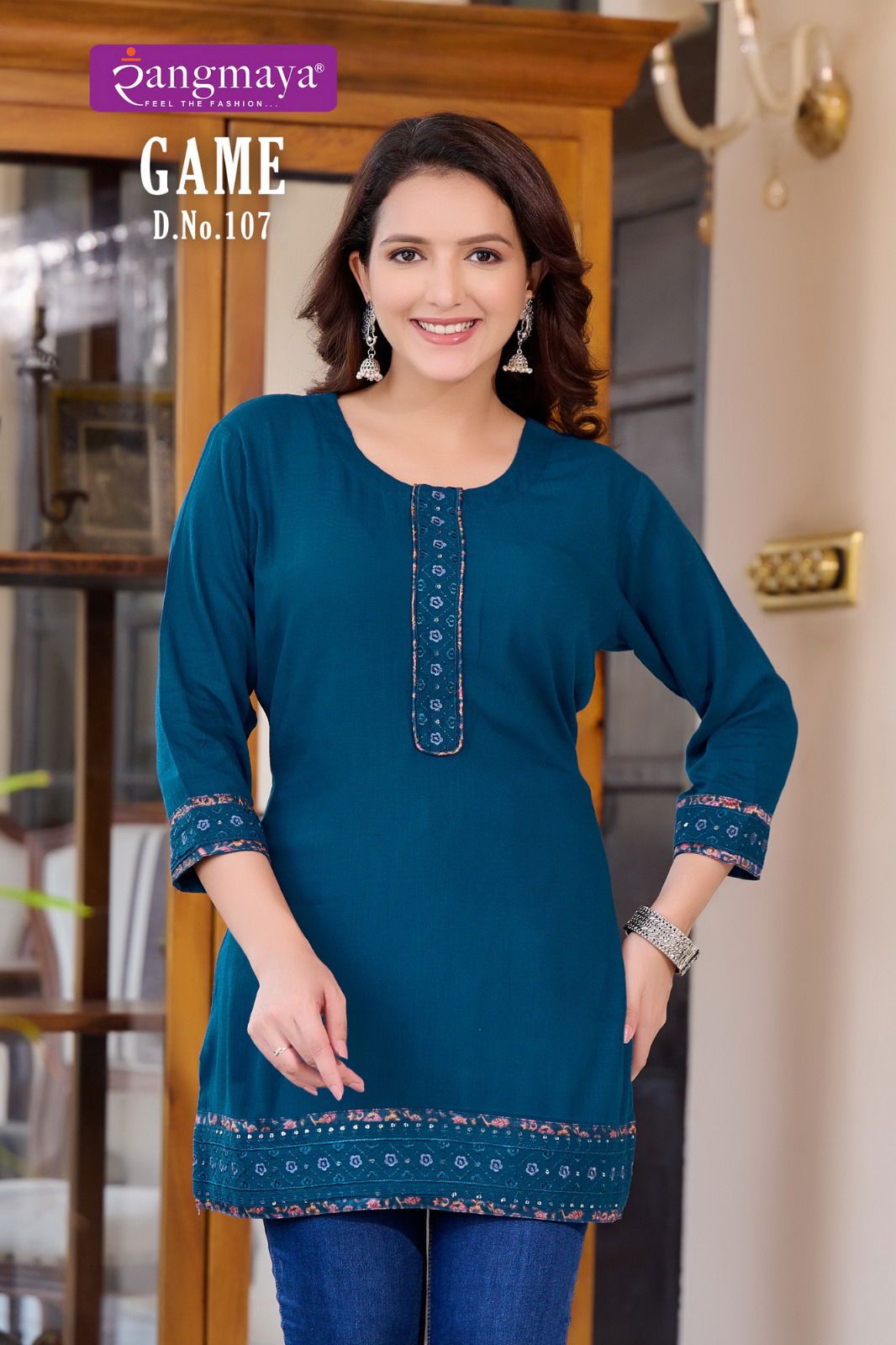 Game By Rangmaya Western Short Tops Wholesale In India