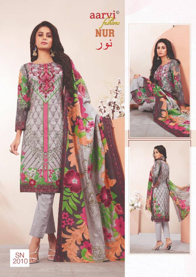 Aarvi Fashion Nur 2 Karachi Cotton Dress Material Collection

