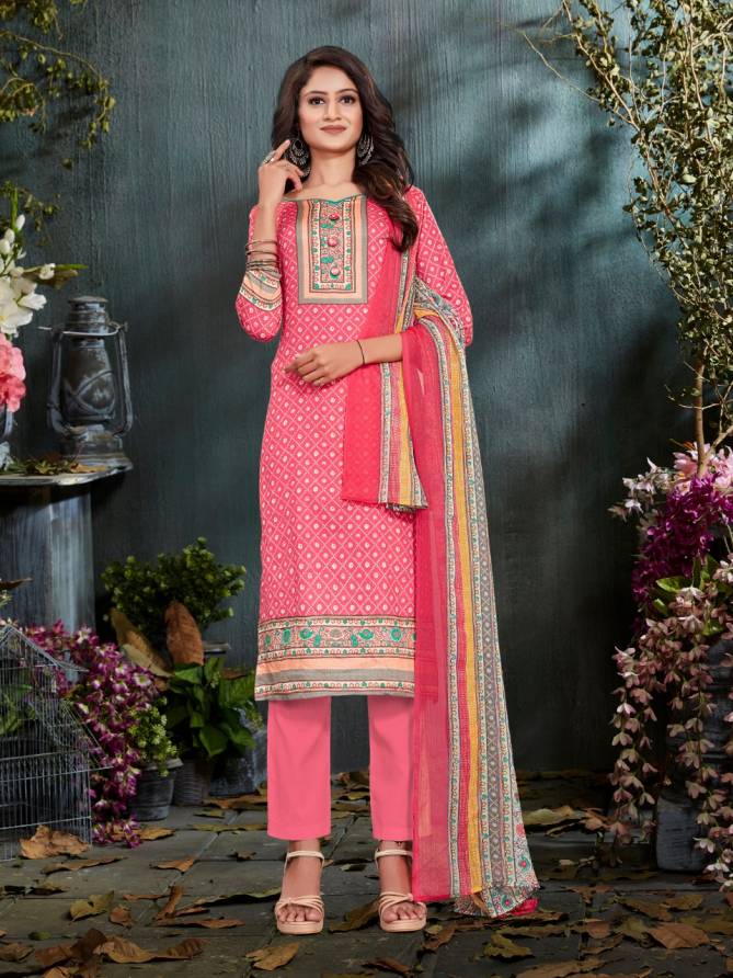 BIPSON PREETO Latest Fancy Regular Wear Glace Cotton Print With Work Salwar Suit Collection