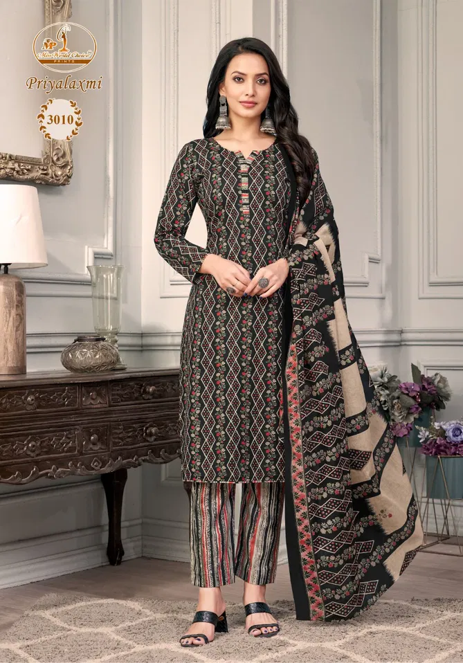 Priyalaxmi Vol 3 Miss World Choice Printed Cotton Dress Material Suppliers In India