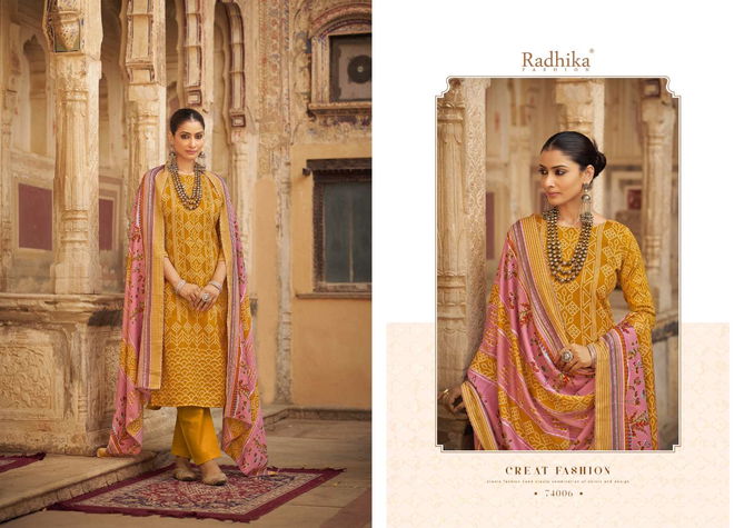 Bandhej By Radhika Sumyra Pashmina Dress Material Orders In India