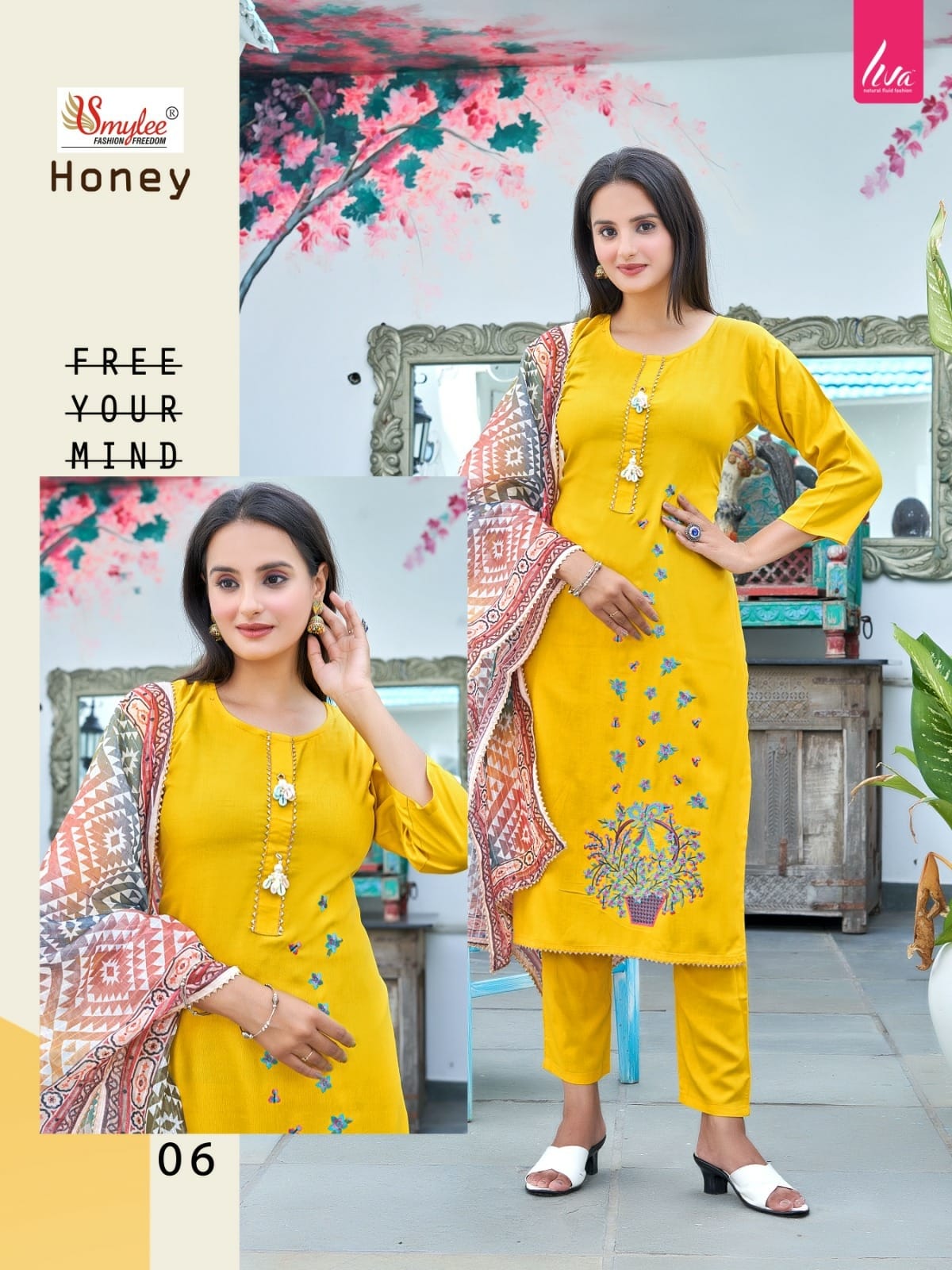 Honey By Rung smylee Designer Kurti With Bottom Dupatta Wholesale Clothing Suppliers In India