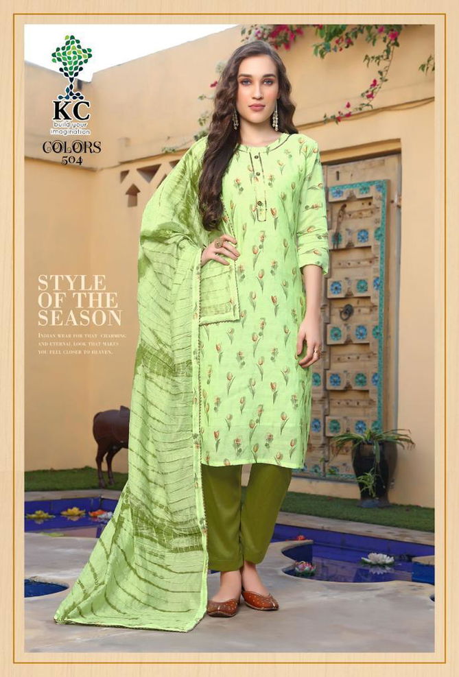 Kc Colors 5 Latest Fancy Designer Ethnic Wear Heavy softsilk printed top with heavy work Readymade Salwar Suit Collection