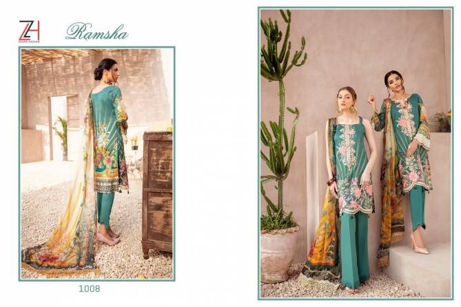 Zaura Hassan Ramsha Latest Designer Fancy Festive Wear Collection With Pure Chiffon Dupatta 