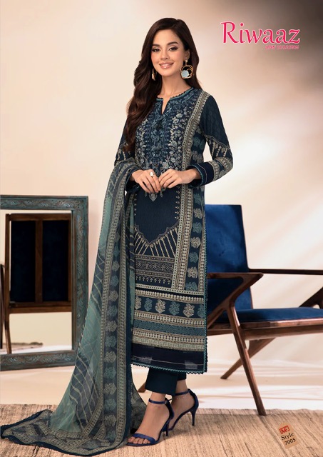 Madhav Riwaaz Vol 7 Lawn Cotton Karachi Dress Material Catalog
