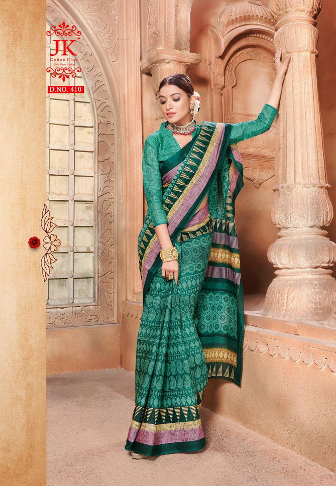 Jk Vaishali 4 Designer Regular Wear Cotton Printed Saree Collection
