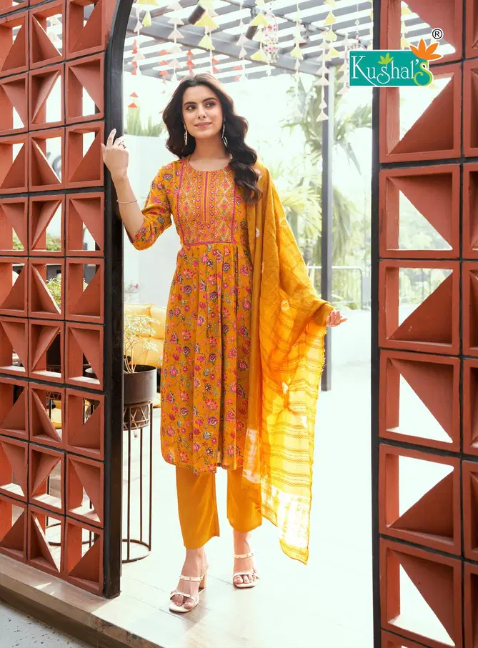 Morni Vol 3 By Kushals Naira Cut Kurti With Bottom Dupatta Orders In India