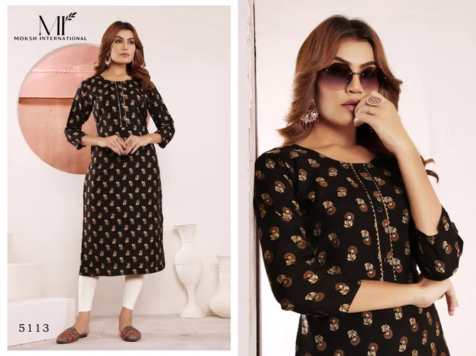 Star Vol 1 By Moksh Viscose Maslin Printed With Pocket Kurti Wholesale Online