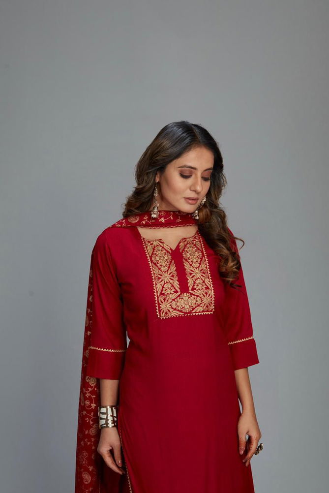 233 Super Single By Seamore Rayon Embroidery Kurti With Bottom Dupatta Orders In India