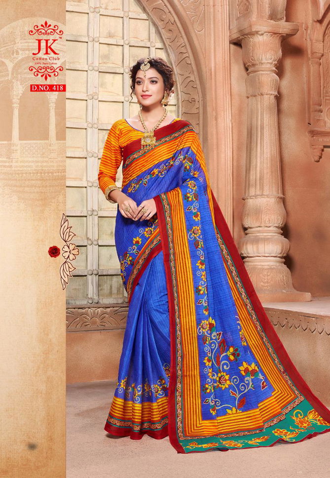 Jk Vaishali 4 Designer Regular Wear Cotton Printed Saree Collection
