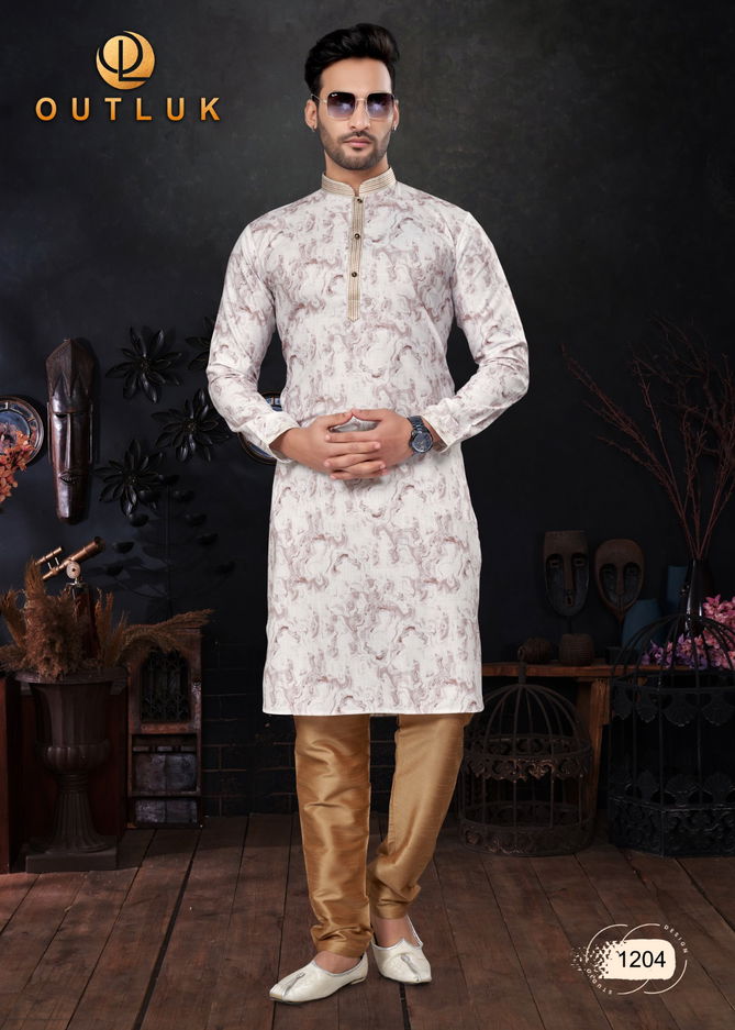 Outluk Wedding Collection Vol 12 Cotton Pintex Mens Kurta Pajama Manufacturers