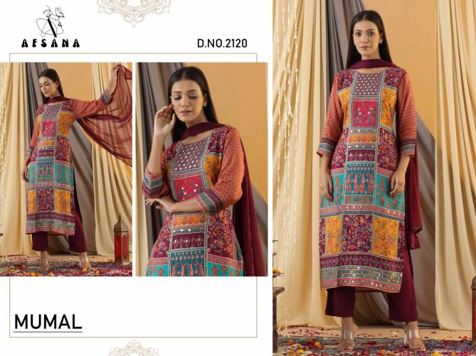 Mumal 2120 By Afsana Size Set Digital Printed Readymade Suits Wholesale Shop In Surat
