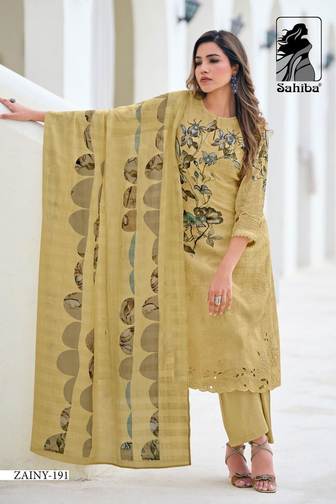 Zainy By Sahiba Linen Digital Printed Dress Material Wholesalers In Delhi