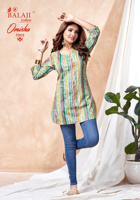 Balaji Omisha Vol 1 Cotton Printed Short Kurtis Catalog
