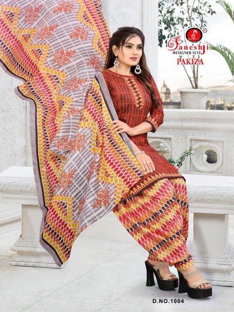 Ganeshji Pakiza Cotton Printed Casual Daily Wear Dress Material Collection