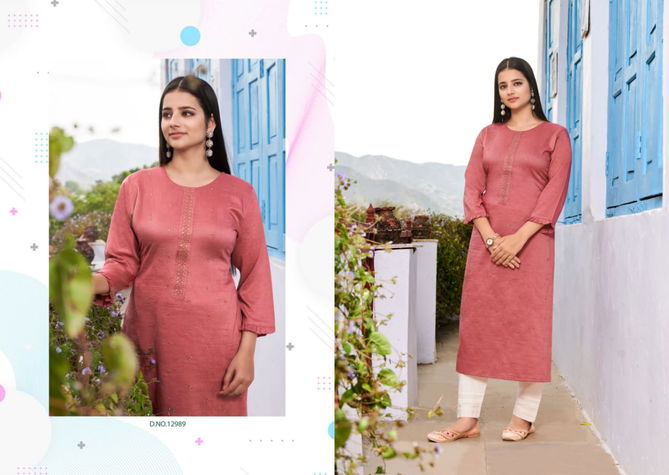 Kalaroop Kaira New Designer Party Wear Rayon Latest Kurti Collection