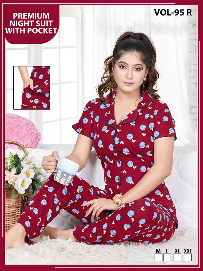 Fashion Talk C Ns Vol 95 Printed Hosiery Cotton Night Suits Catalog
