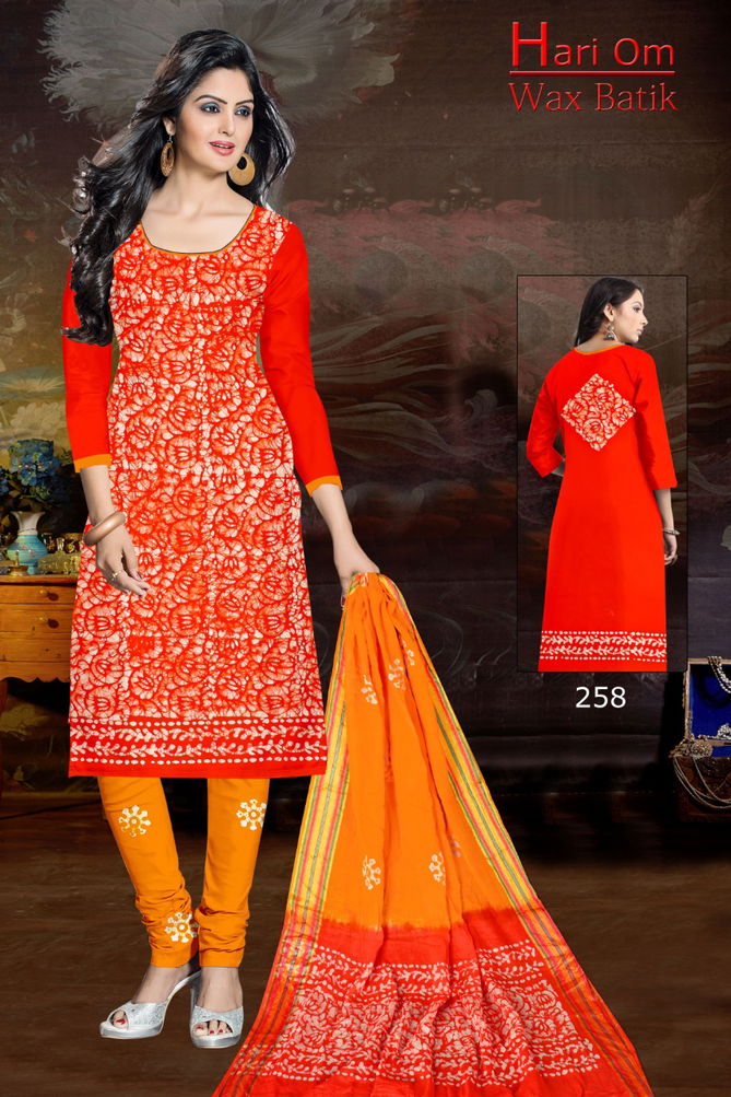 Hari Om Wax Latest fancy Regular Wear Pure Cotton Batik Print Dress Materials Collection
