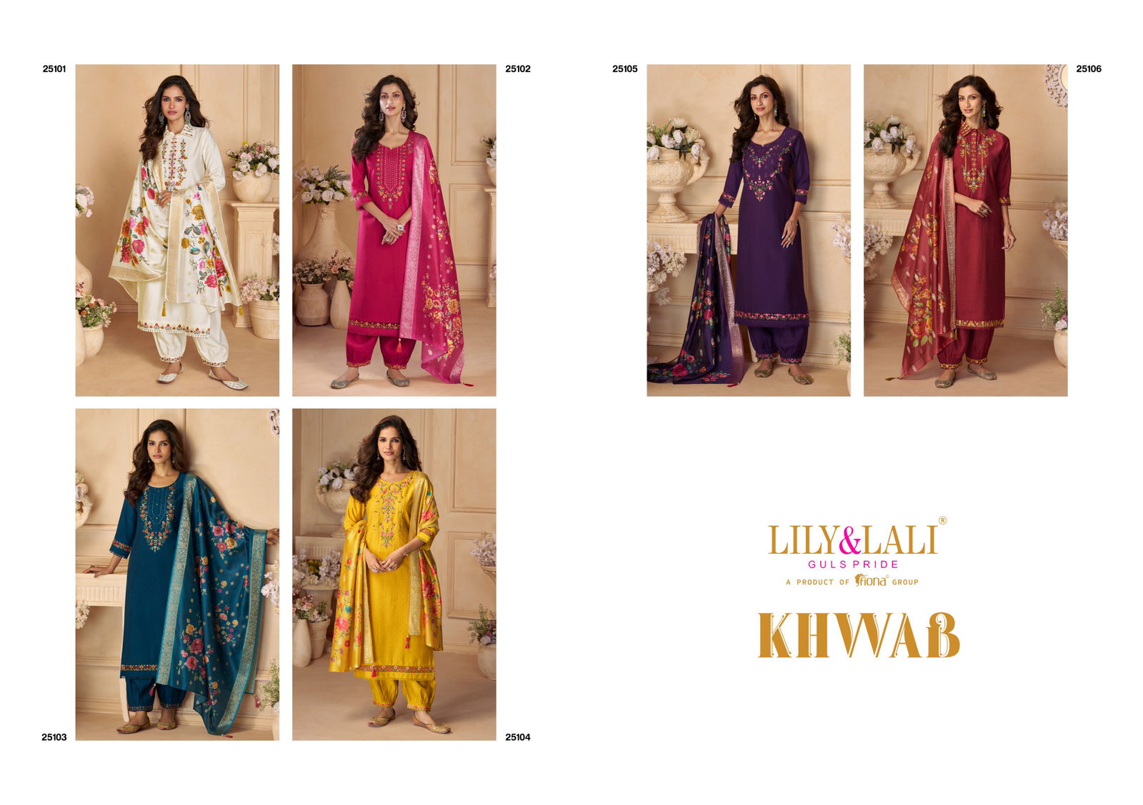 Khwab By Lily And Lali Viscose Top Bottom With Dupatta Exporters In India