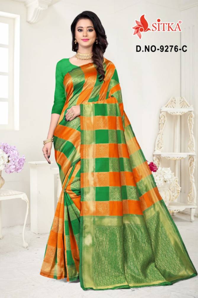 Bhagyalaxmi 9276 Handloom Latest Fancy Designer Casual Wear Cotton Silk Saree Collection
