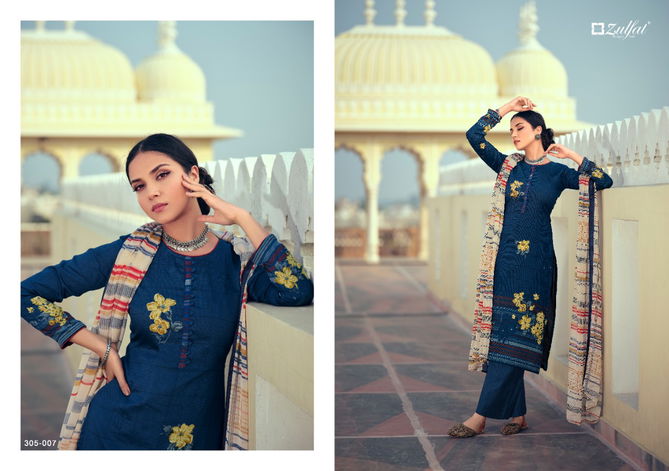 Zulfat Minaaz Casual Wear Pure Original Heavy Jam Cotton Digital Print Top With Chiffon Dupatta Designer Dress Material Collection