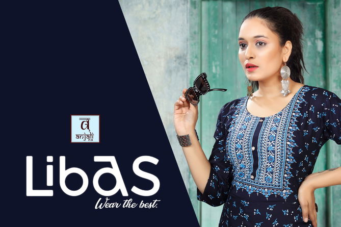 Anjali Libas Latest Regular Wear Rayon Printed Designer Kurtis Collection