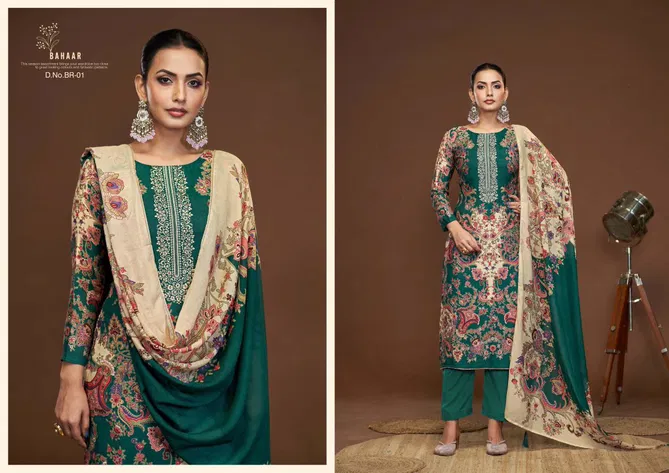 Bahaar By Karva designer Viscose Digital Printed Dress Material Wholesale Online