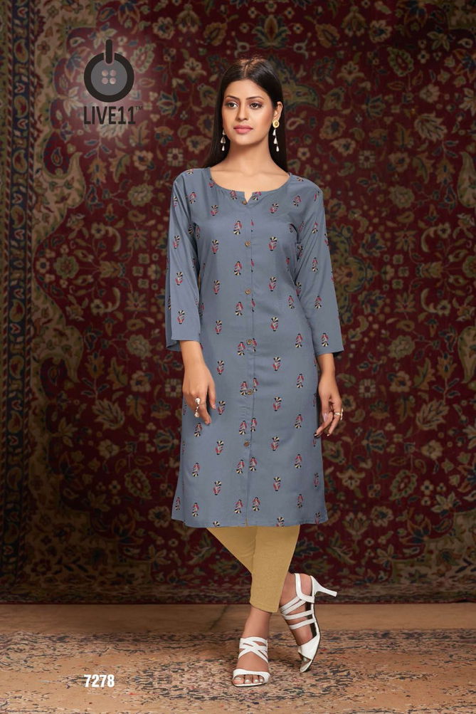 Rose 12 Latest Printed Regular Wear Rayon Designer Kurtis Collection
