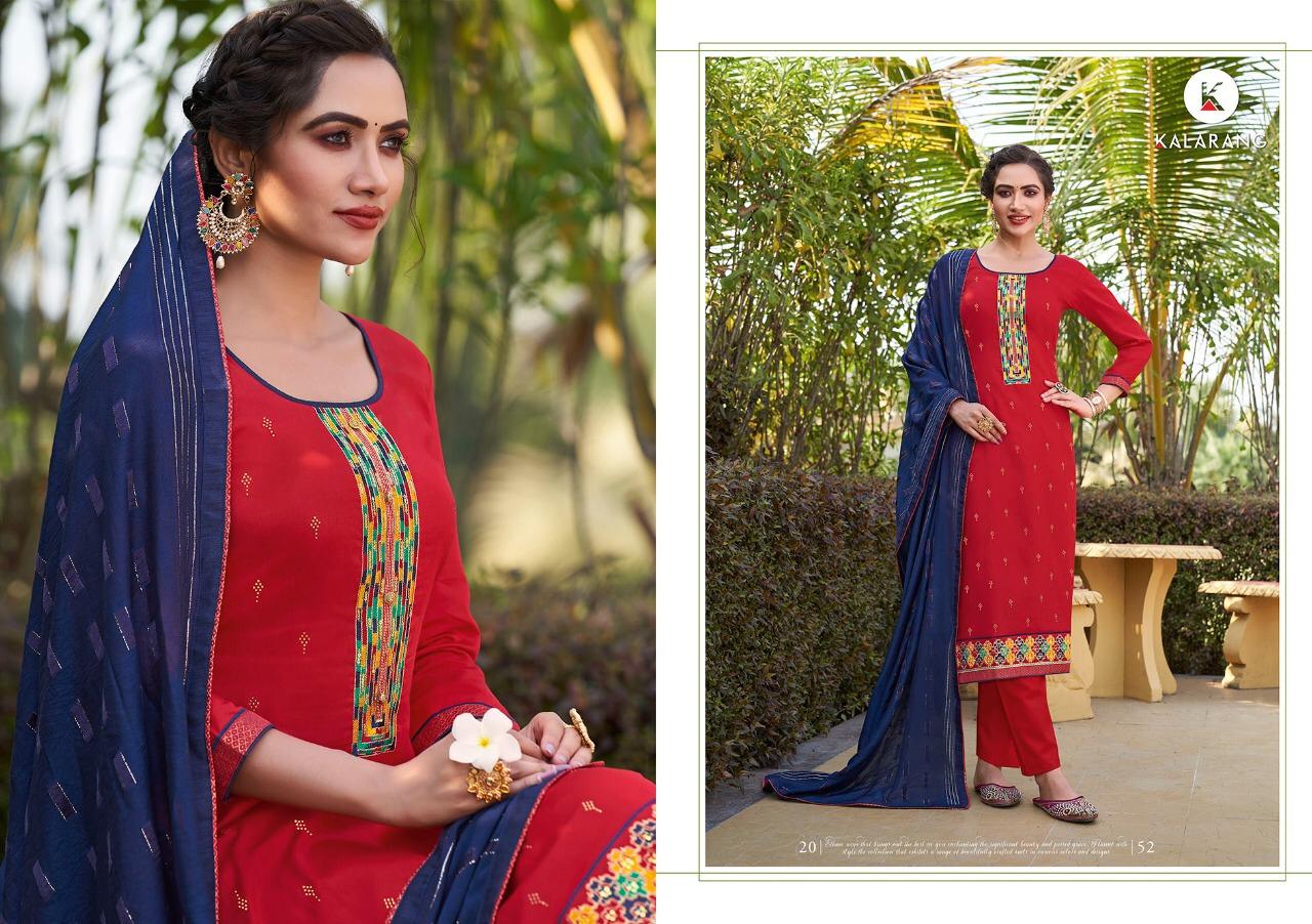Kalarang Samaira Designer Casual Wear Jam Silk Dress Material Collection
