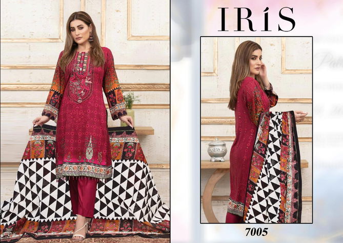 Iris Vol - 7 Latest Printed Casual Wear Pure Cotton Karachi Dress Material Collection