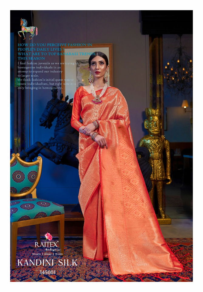 Rajtex Kandini Silk Latest Designer Rich Look Stylish Saree Collection 